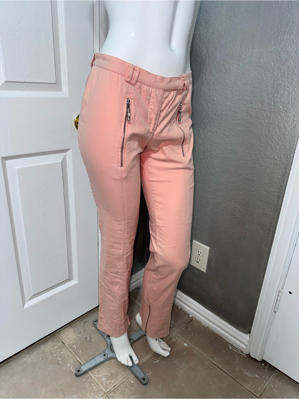 Versace Peach-Tone Tailored Pants